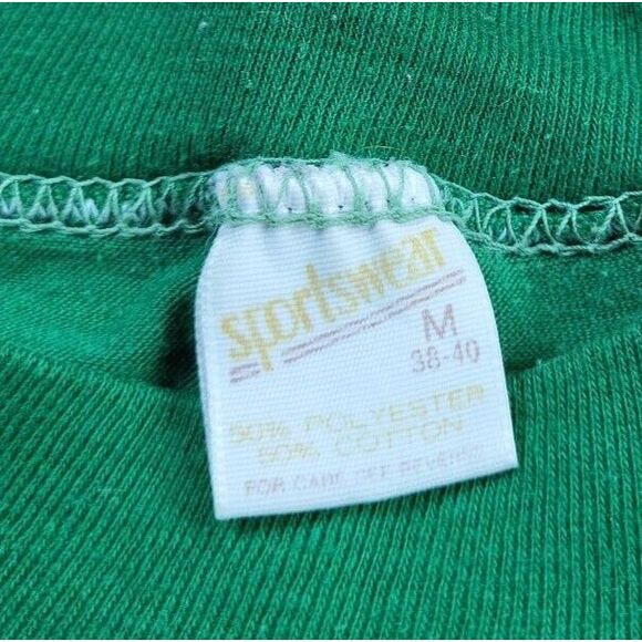 Vintage 70s‎ Sportswear T Shirt Boca West Tennis Size Medium Single Stitch Green - Picture 5 of 8